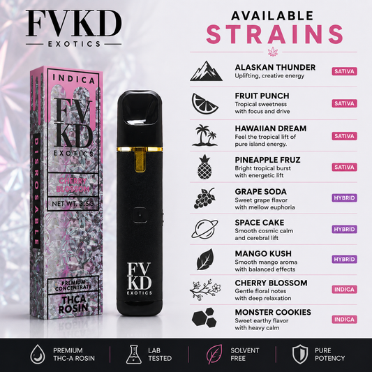 FVKD Exotics THC-A Rosin Disposable – 3.5g