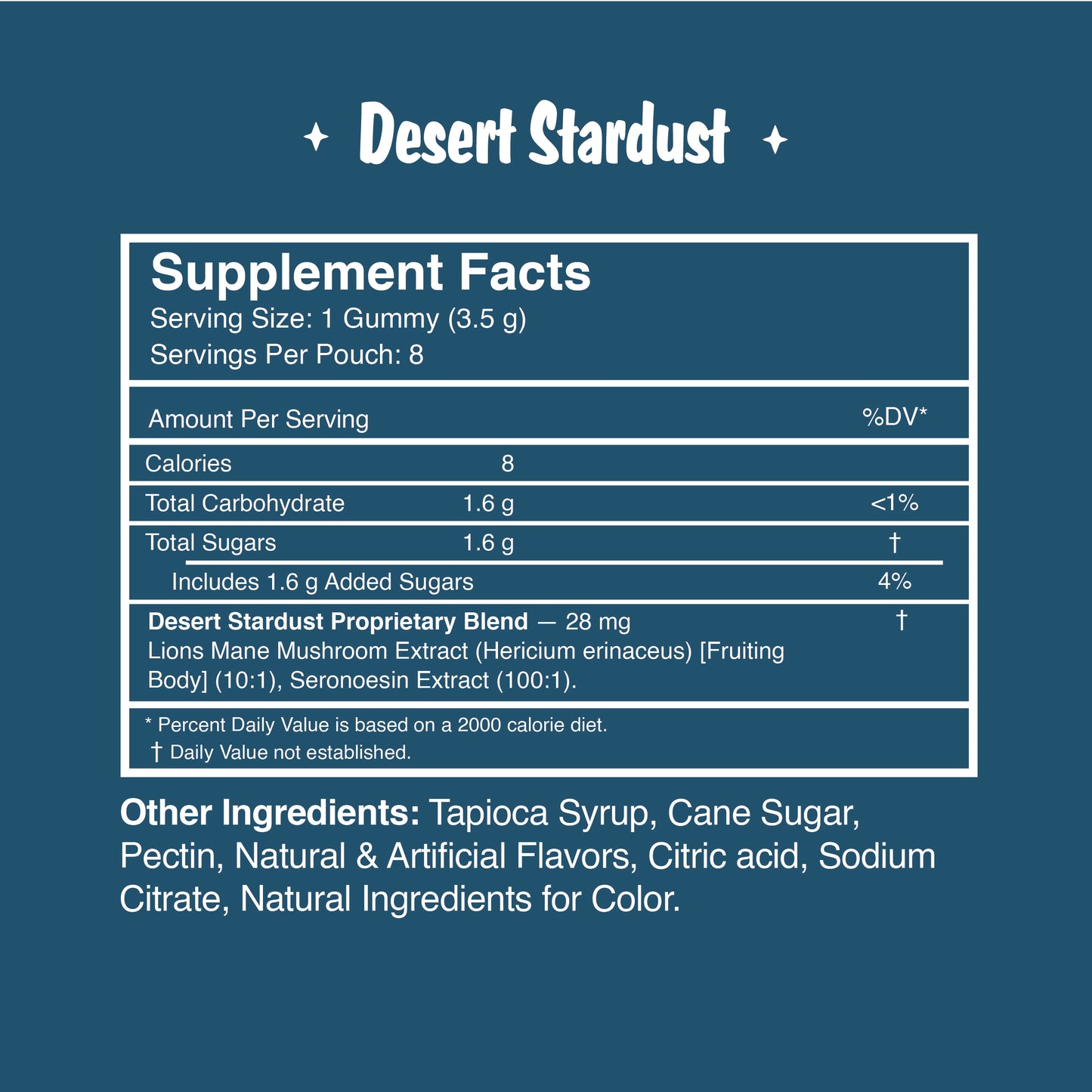 Desert Stardust Mushroom Gummies - Blue Raspberry