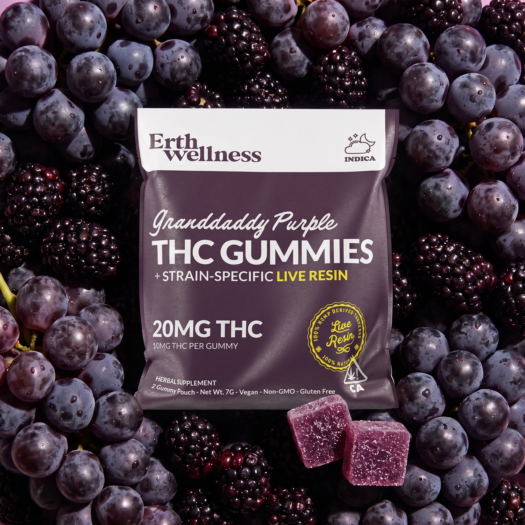 Granddaddy Purple Δ9 THC Gummies | Erth Wellness