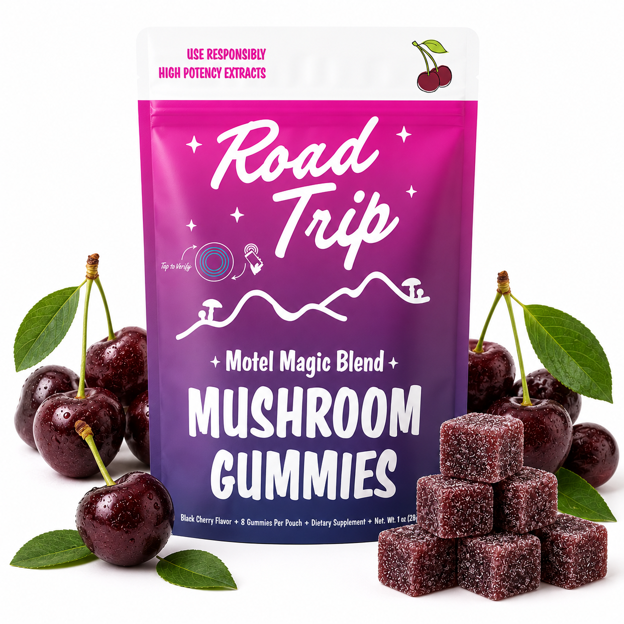 Road Trip Black Cherry Gummies | Erth Wellness