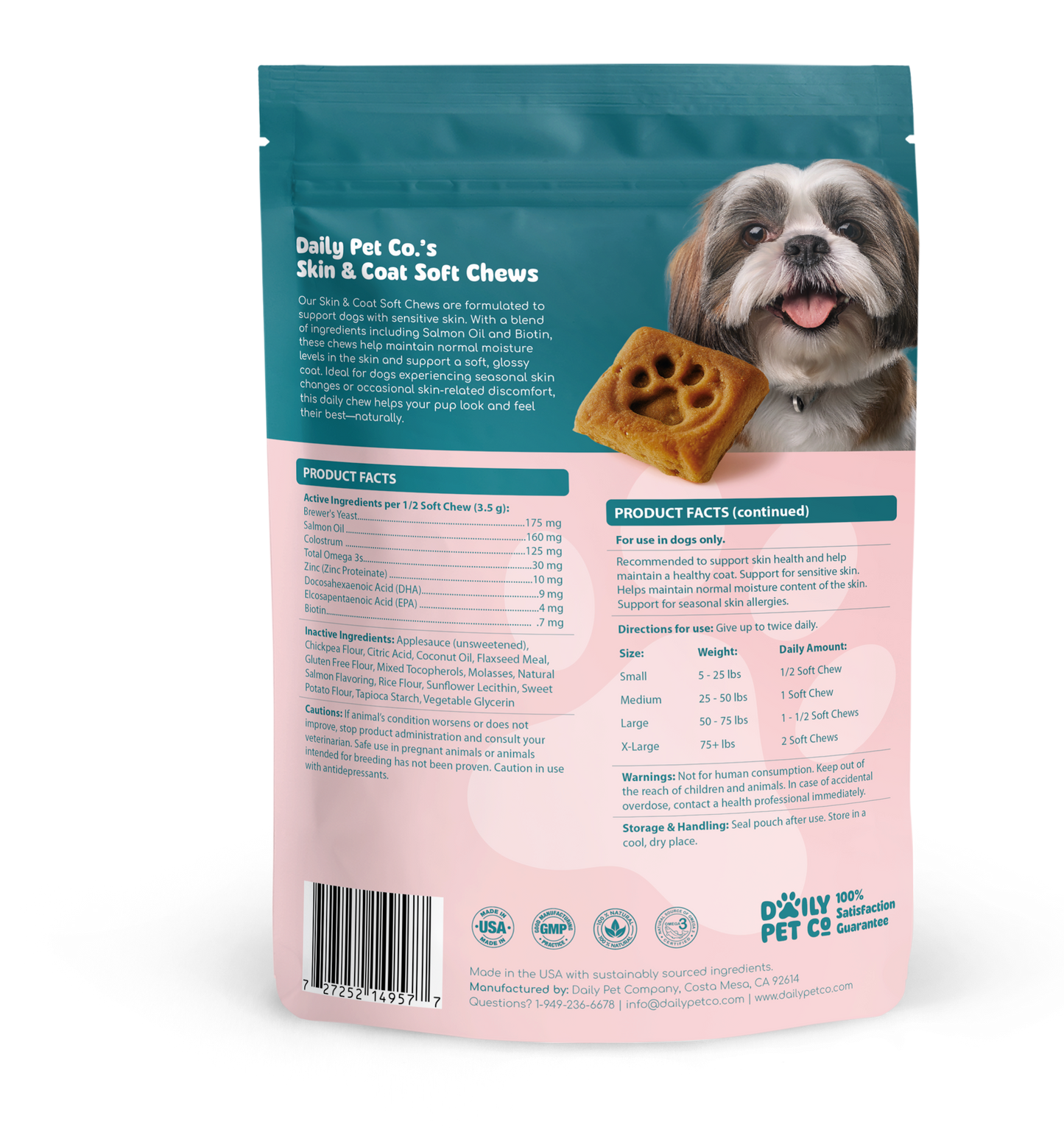 Skin & Coat Soft Chews for Dogs