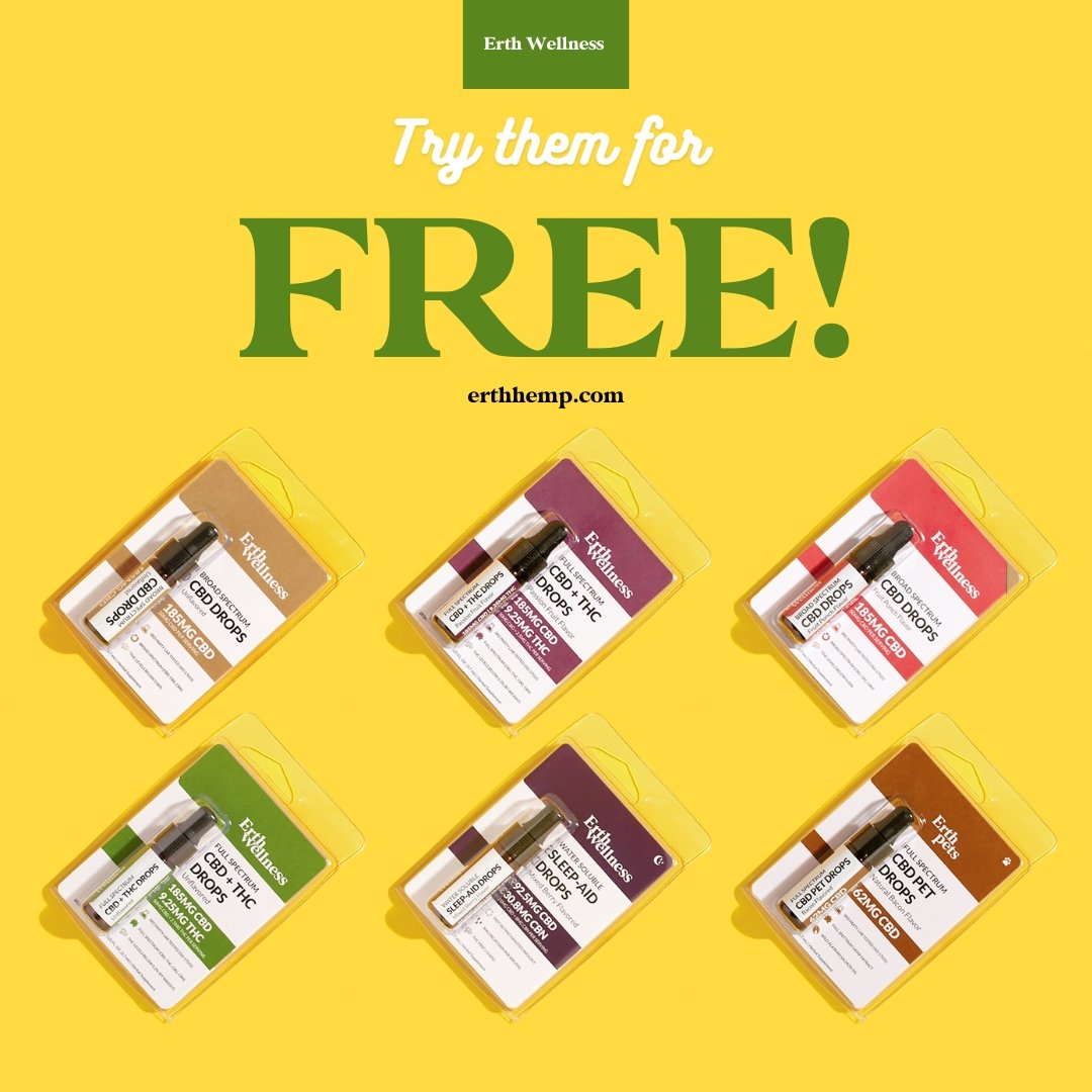CBD Samples, THC Samples, Delta-8 Samples and More! - Erth Wellness