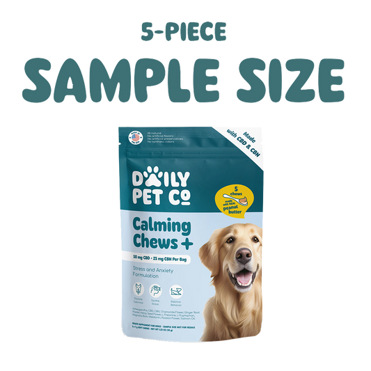 Calming Chews+ for Dogs - 50mg CBD : 25mg CBN - (5-Piece Sample Size)