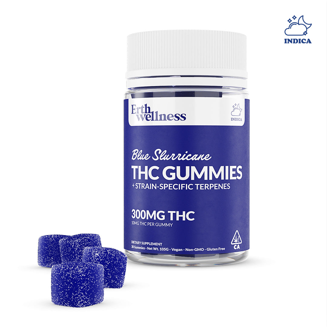 Δ9 THC Gummies - Blue Slurricane - Strain Specific (Indica) - 300mg