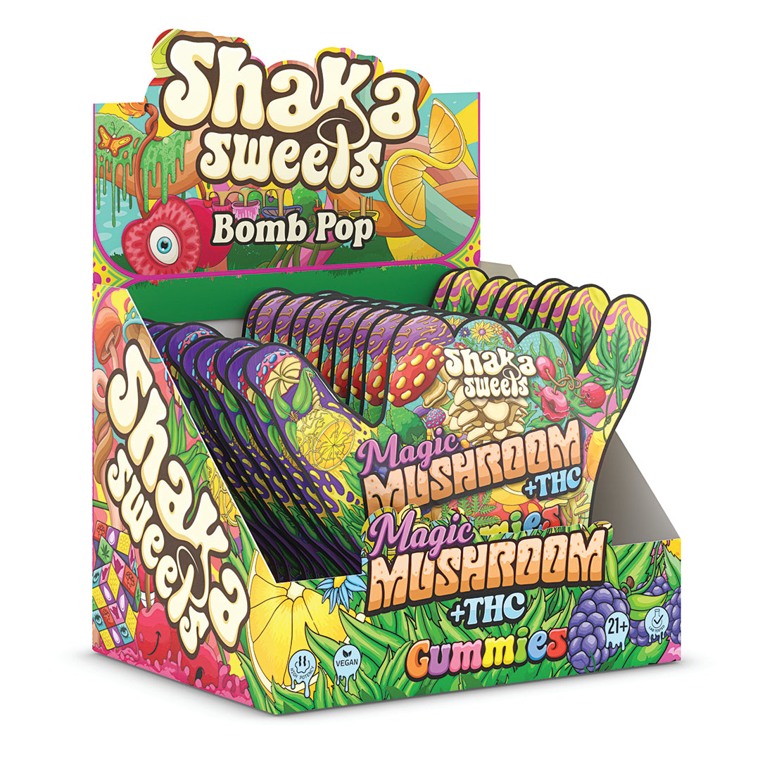 Shaka Sweets Magic Mushroom + THC Gummies | Bomb Pop Flavor