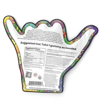 Shaka Sweets Magic Mushroom + THC Gummies | Bomb Pop Flavor