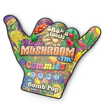 Shaka Sweets Magic Mushroom + THC Gummies | Bomb Pop Flavor