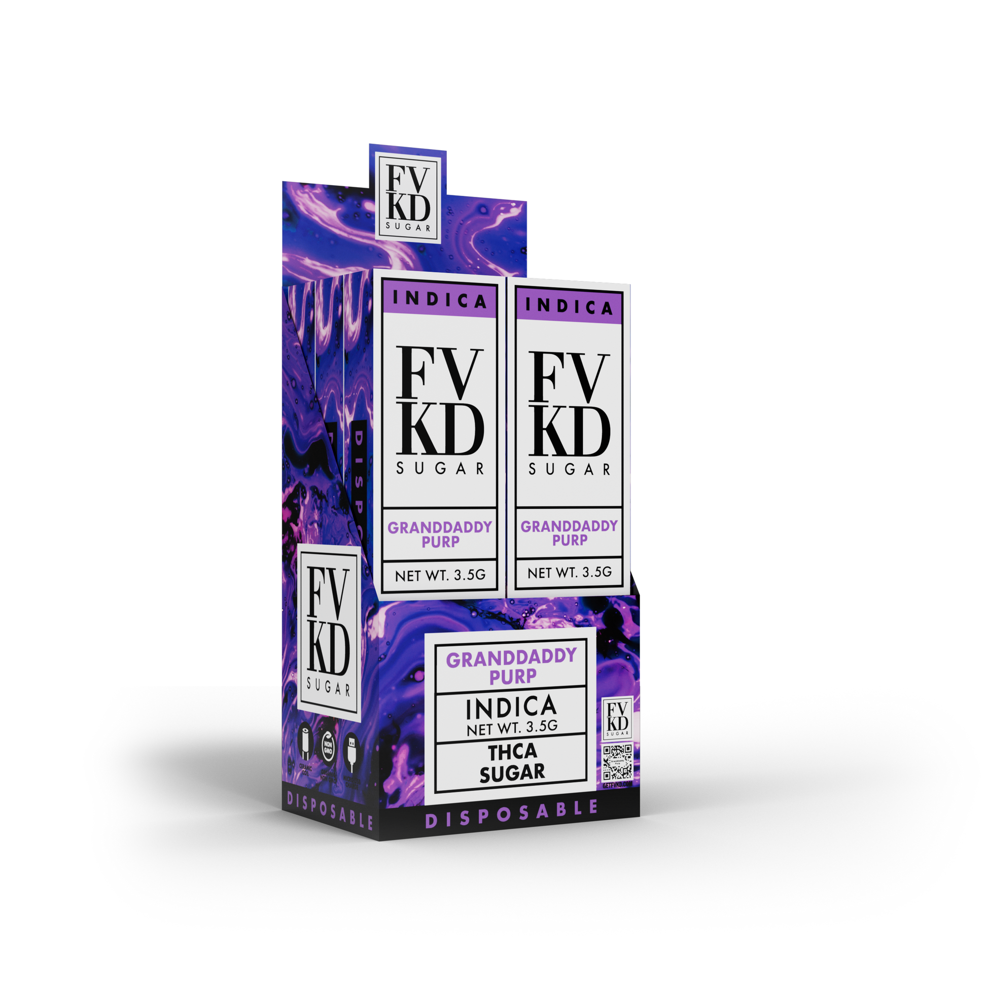FVKD THC-A Sugar Disposable 3.5g Erth Wellness FVKD THC-A Sugar Disposable 3.5g Erth Wellness