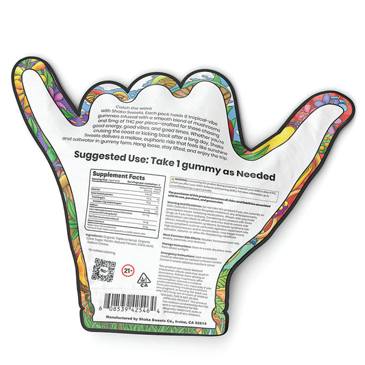 Shaka Sweets Magic Mushroom + THC Gummies | Papaya Flavor