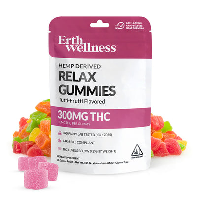 RELAX 10mg THC Gummies – Tutti Frutti (300mg)