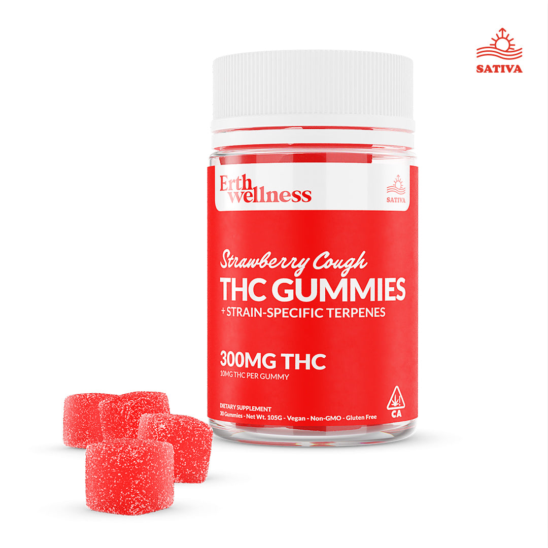 Δ9 THC Gummies - Strawberry Cough - Strain Specific (Sativa) - 300mg