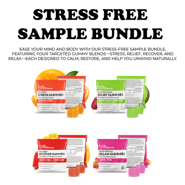 vape juice sample pack free Stress-Free Sample Bundle – Calm, Recover & Unwind – Erth Wellness