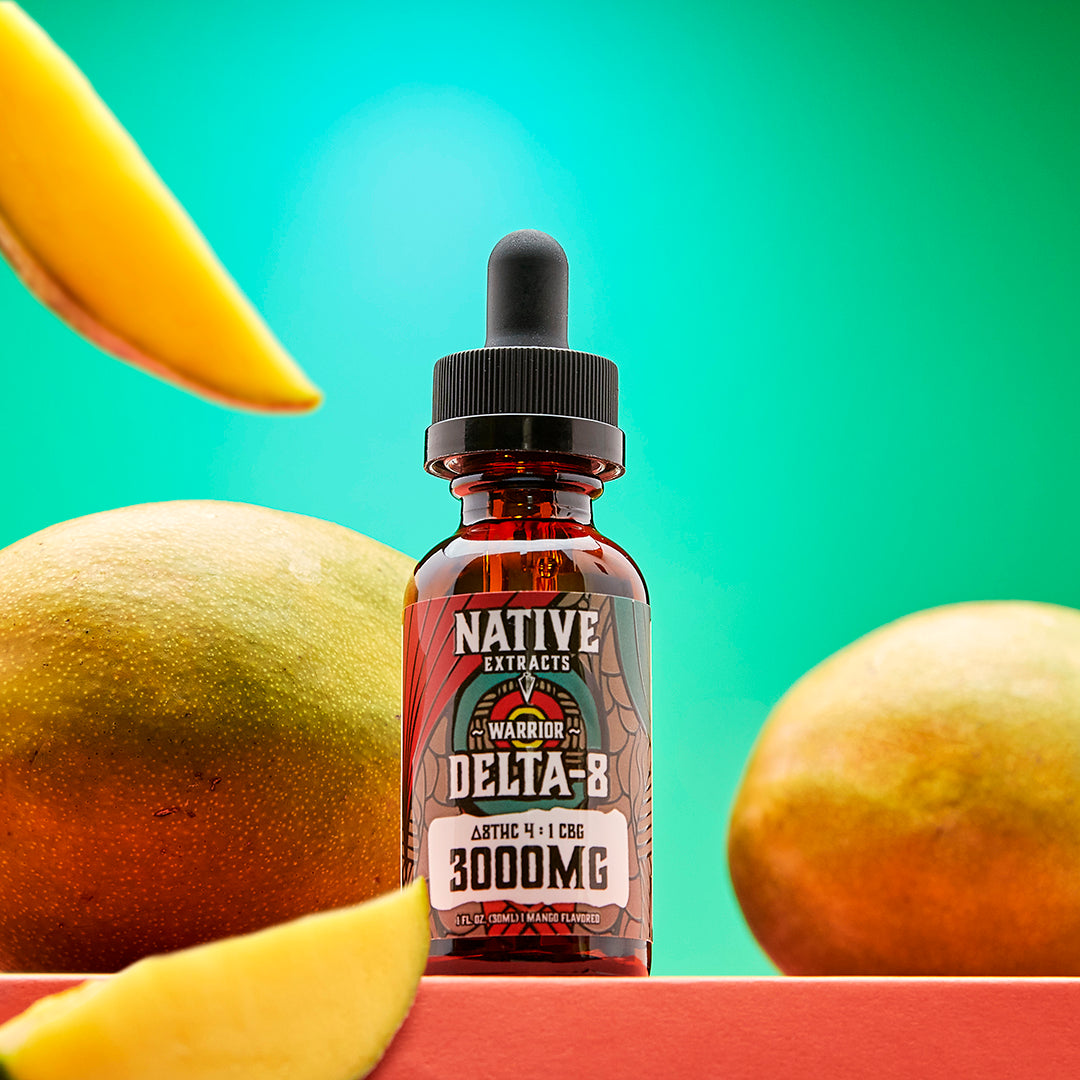 Native Extracts - "Warrior" - Delta-8 4 : 1 CBG Tincture - 3000mg  (High Potency)
