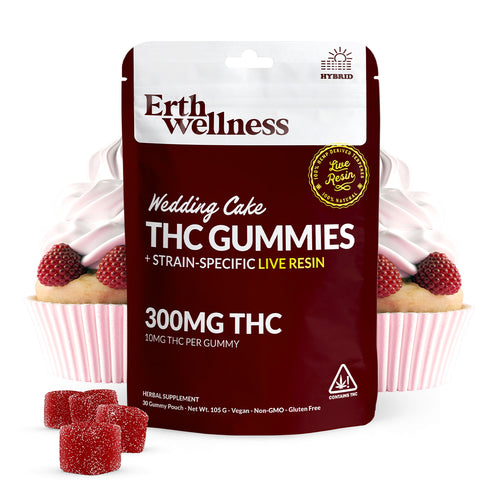 Δ9 THC Gummies - Wedding Cake - Live Resin (Hybrid) - 300mg – Erth Wellness