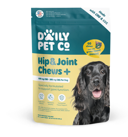 Hip & Joint Soft Chews+ for Dogs - 600mg CBD : 300mg CBG