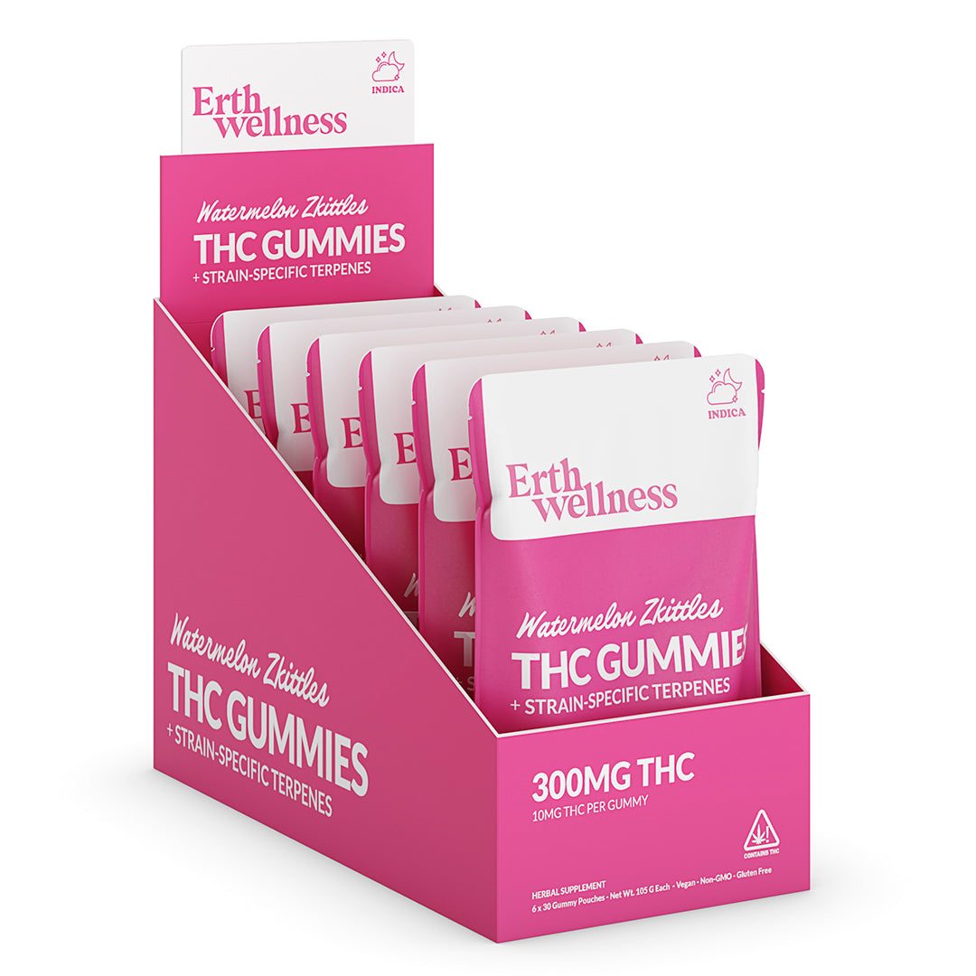 Δ9 THC Gummies – Watermelon Zkittles (Indica) | Strain Specific | Watermelon Candy (300mg)