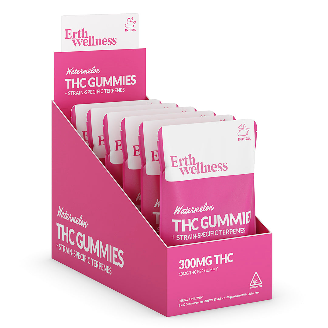 Δ9 THC Gummies – Watermelon (Indica) | Strain Specific | Watermelon Candy (300mg)