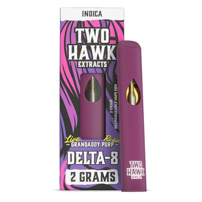Delta-8 'LIVE RESIN' Disposable Vape Pen - Granddaddy Purp - 2 Gram
