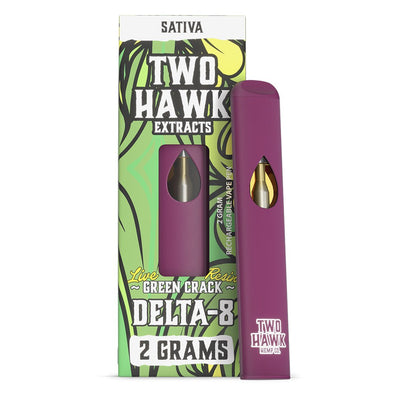 Delta-8 'LIVE RESIN' Disposable Vape Pen - Green Crack - 2 Gram