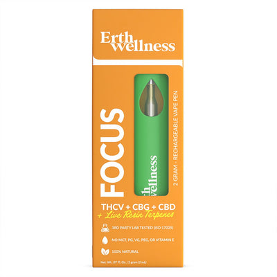 FOCUS - (THCv + CBG + CBD + Live Resin) - Rechargeable Vape Pen - 2 Grams